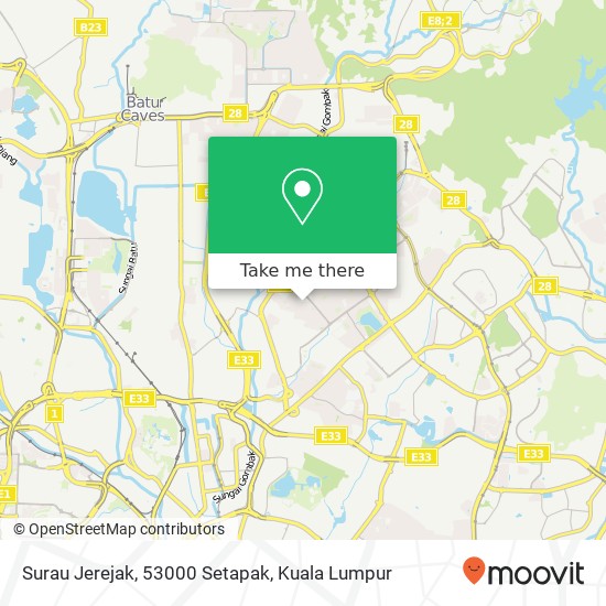 Surau Jerejak, 53000 Setapak map