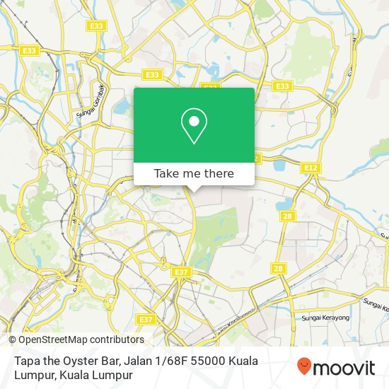 Tapa the Oyster Bar, Jalan 1 / 68F 55000 Kuala Lumpur map