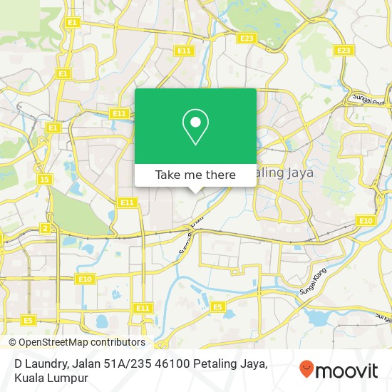 Peta D Laundry, Jalan 51A / 235 46100 Petaling Jaya