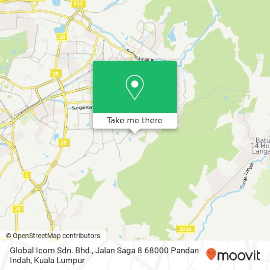 Global Icom Sdn. Bhd., Jalan Saga 8 68000 Pandan Indah map