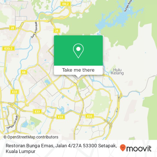 Restoran Bunga Emas, Jalan 4 / 27A 53300 Setapak map