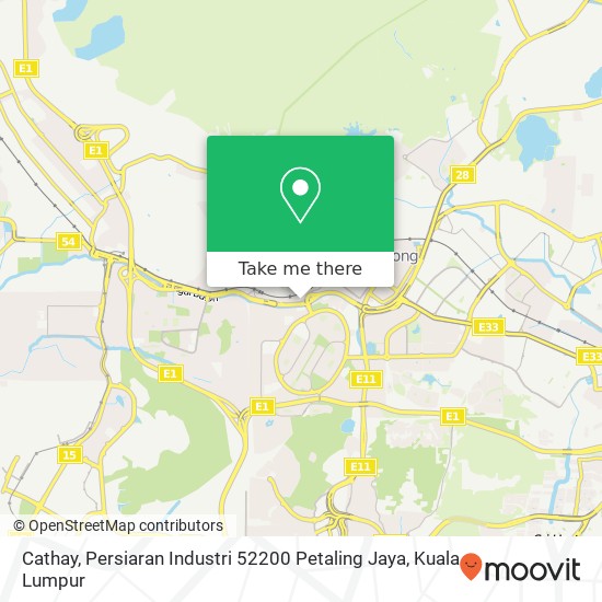 Cathay, Persiaran Industri 52200 Petaling Jaya map