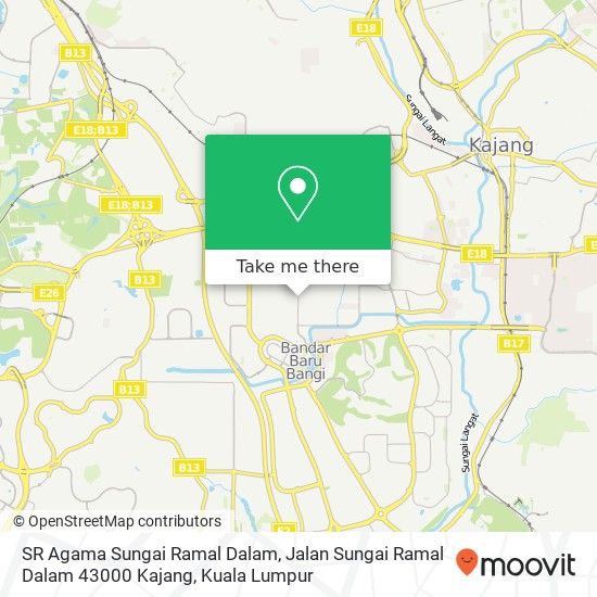 SR Agama Sungai Ramal Dalam, Jalan Sungai Ramal Dalam 43000 Kajang map