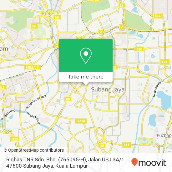 Riqhas TNR Sdn. Bhd. (765095-H), Jalan USJ 3A / 1 47600 Subang Jaya map