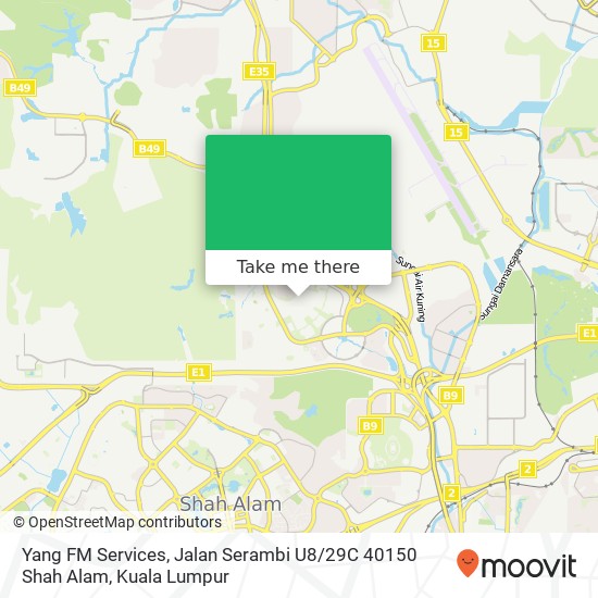 Yang FM Services, Jalan Serambi U8 / 29C 40150 Shah Alam map