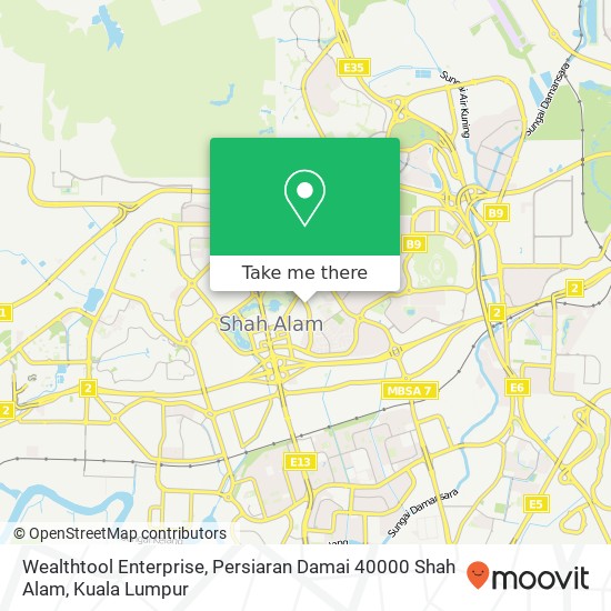 Peta Wealthtool Enterprise, Persiaran Damai 40000 Shah Alam