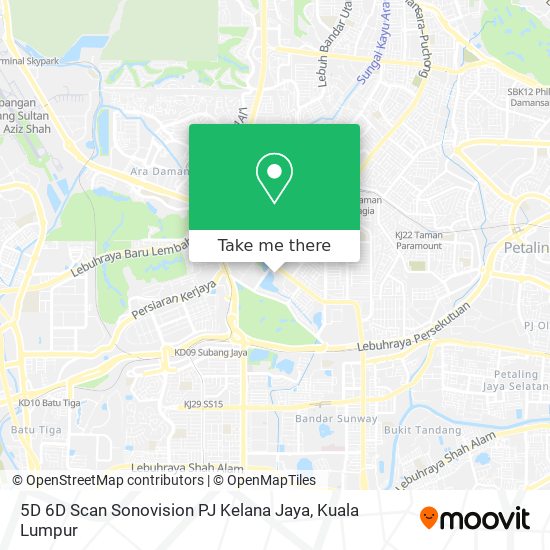 5D 6D Scan Sonovision PJ Kelana Jaya map