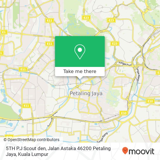 5TH P.J Scout den, Jalan Astaka 46200 Petaling Jaya map