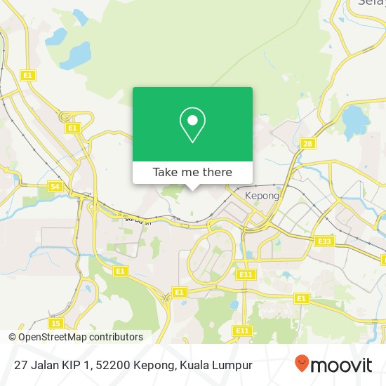 27 Jalan KIP 1, 52200 Kepong map