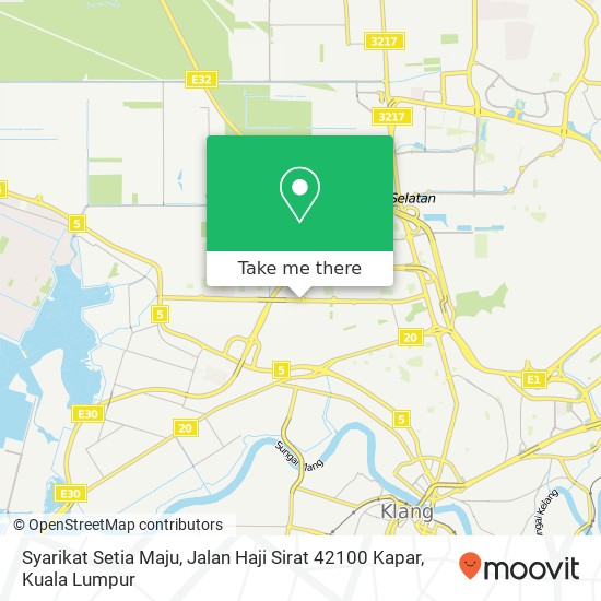 Peta Syarikat Setia Maju, Jalan Haji Sirat 42100 Kapar