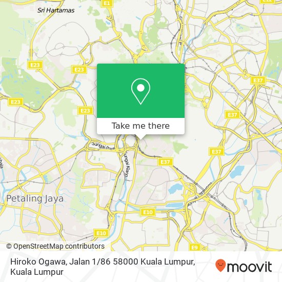 Peta Hiroko Ogawa, Jalan 1 / 86 58000 Kuala Lumpur