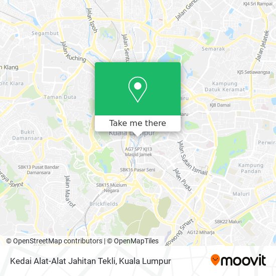 Kedai Alat-Alat Jahitan Tekli map