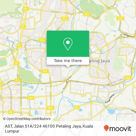 AST, Jalan 51A / 224 46100 Petaling Jaya map
