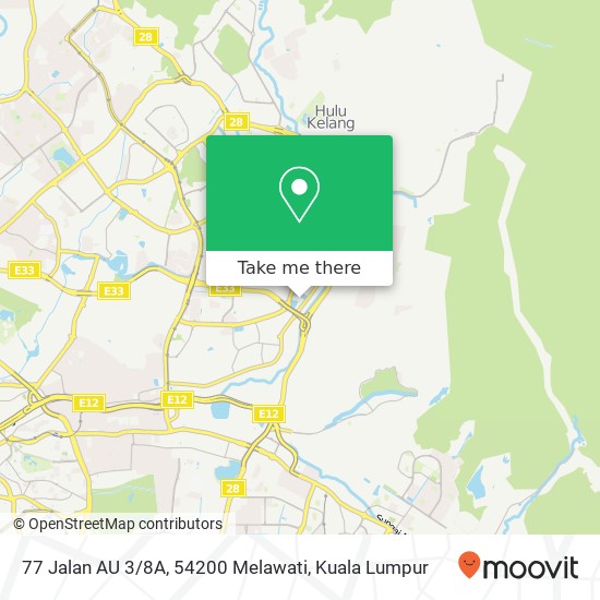 77 Jalan AU 3 / 8A, 54200 Melawati map