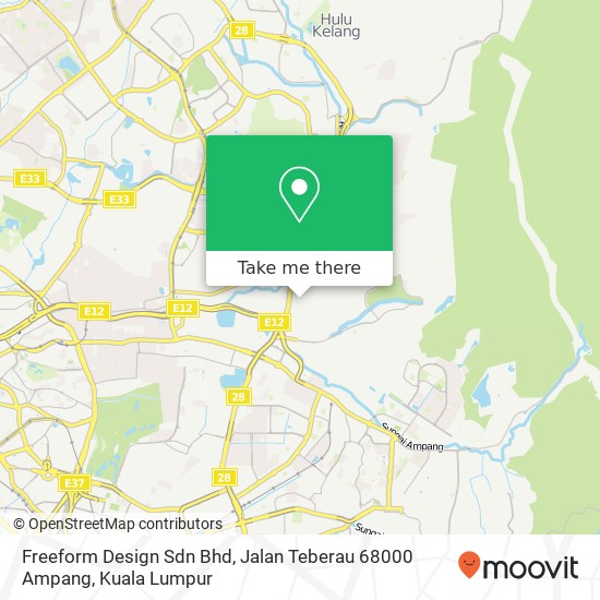 Freeform Design Sdn Bhd, Jalan Teberau 68000 Ampang map