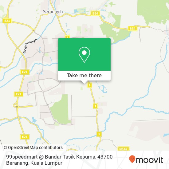 Peta 99speedmart @ Bandar Tasik Kesuma, 43700 Beranang