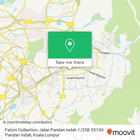 Fation Collection, Jalan Pandan Indah 1 / 23B 55100 Pandan Indah map