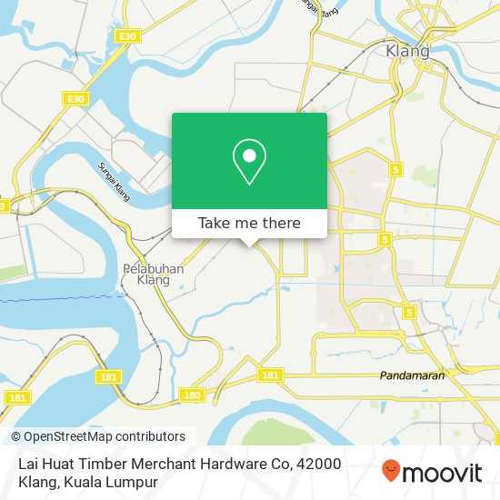 Peta Lai Huat Timber Merchant Hardware Co, 42000 Klang