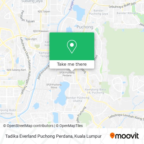 Tadika Everland Puchong Perdana map