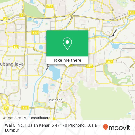 Wai Clinic, 1 Jalan Kenari 5 47170 Puchong map