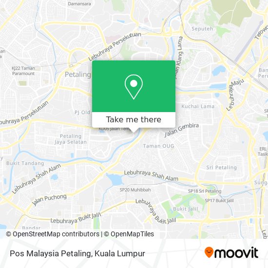 Pos Malaysia Petaling map