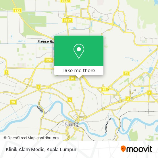 Klinik Alam Medic map