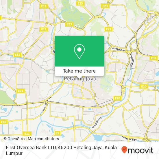 First Oversea Bank LTD, 46200 Petaling Jaya map