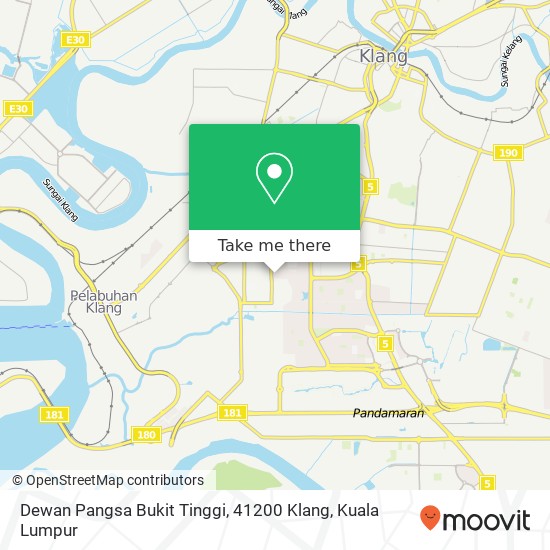 Peta Dewan Pangsa Bukit Tinggi, 41200 Klang