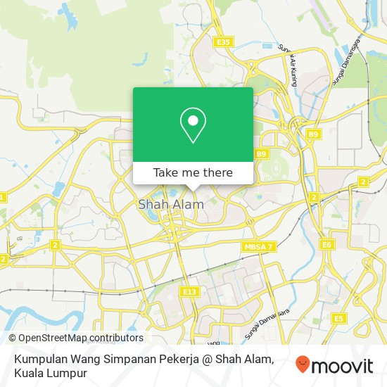 Kumpulan Wang Simpanan Pekerja @ Shah Alam map