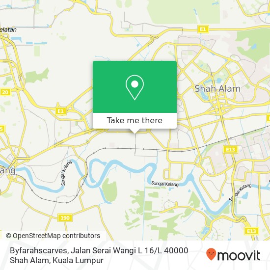 Peta Byfarahscarves, Jalan Serai Wangi L 16 / L 40000 Shah Alam