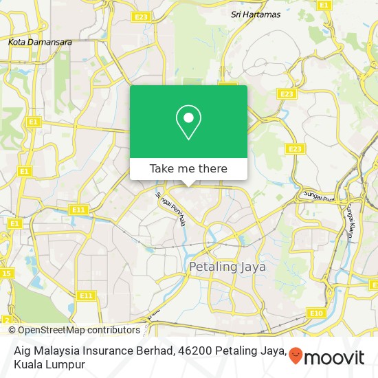 Aig Malaysia Insurance Berhad, 46200 Petaling Jaya map