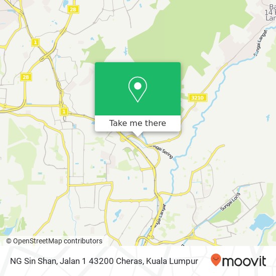 NG Sin Shan, Jalan 1 43200 Cheras map