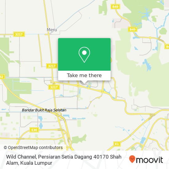 Wild Channel, Persiaran Setia Dagang 40170 Shah Alam map