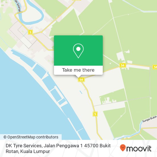 DK Tyre Services, Jalan Penggawa 1 45700 Bukit Rotan map