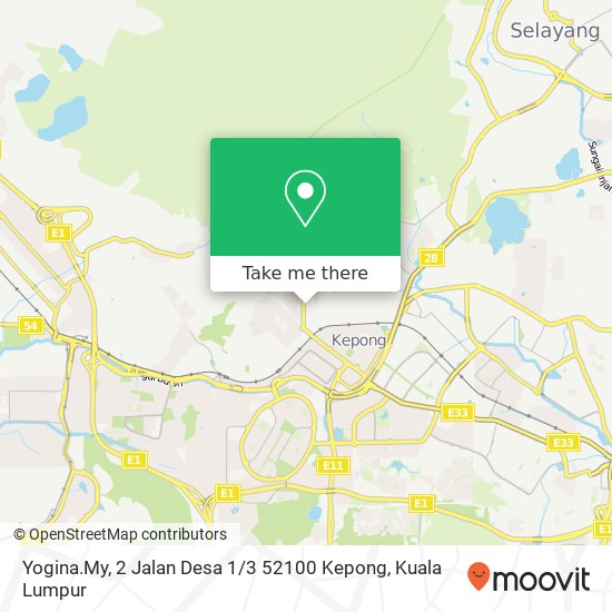 Peta Yogina.My, 2 Jalan Desa 1 / 3 52100 Kepong