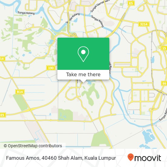 Peta Famous Amos, 40460 Shah Alam