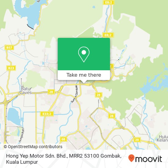 Hong Yep Motor Sdn. Bhd., MRR2 53100 Gombak map