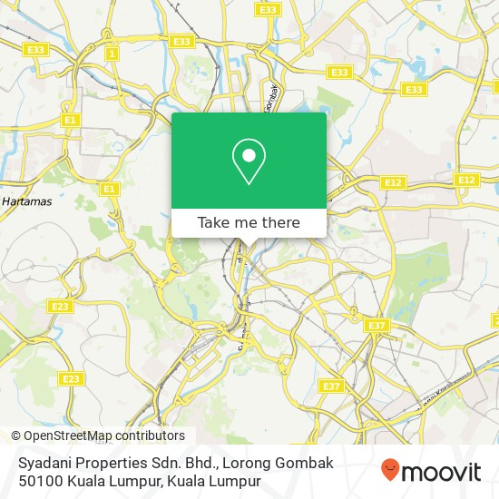 Syadani Properties Sdn. Bhd., Lorong Gombak 50100 Kuala Lumpur map