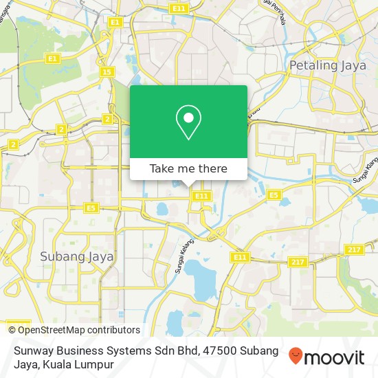 Peta Sunway Business Systems Sdn Bhd, 47500 Subang Jaya