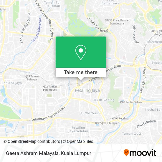 Geeta Ashram Malaysia map