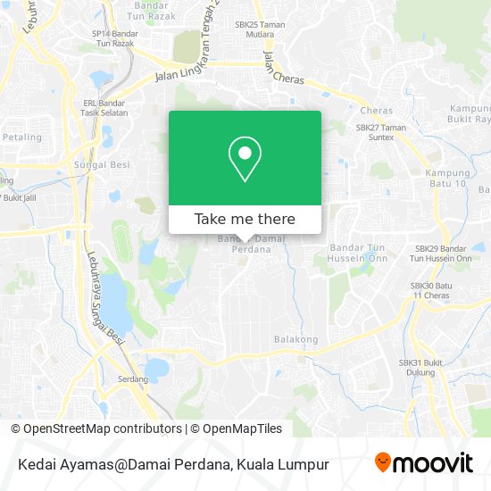 Kedai Ayamas@Damai Perdana map