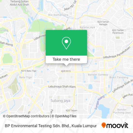 Peta BP Environmental Testing Sdn. Bhd.