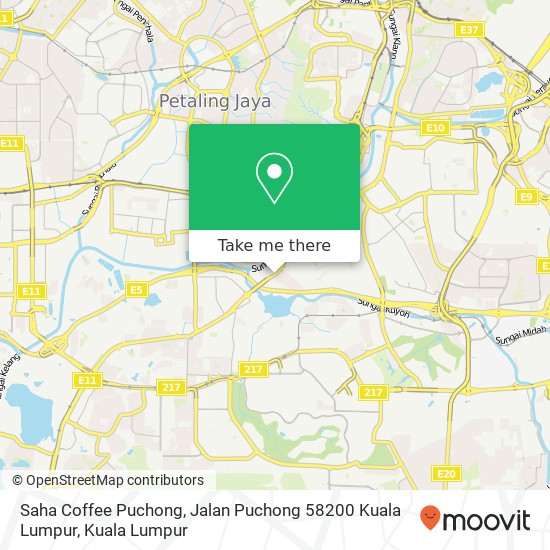 Saha Coffee Puchong, Jalan Puchong 58200 Kuala Lumpur map