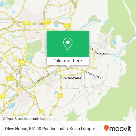 Peta Olive House, 55100 Pandan Indah