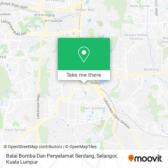 Balai Bomba Dan Penyelamat Serdang, Selangor map