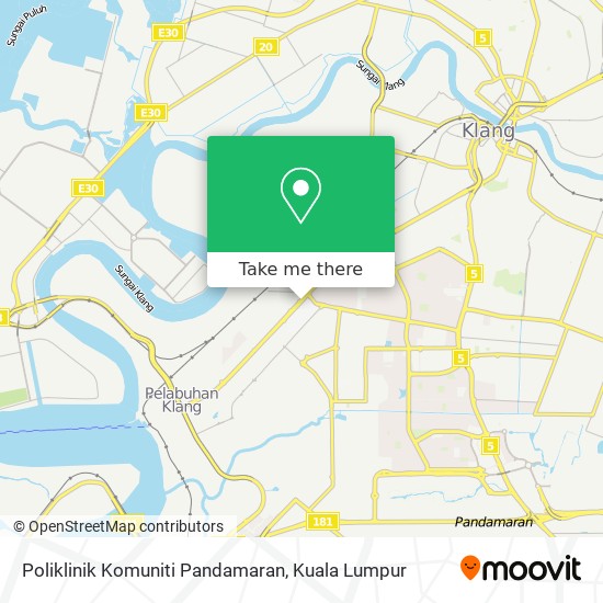 Poliklinik Komuniti Pandamaran map