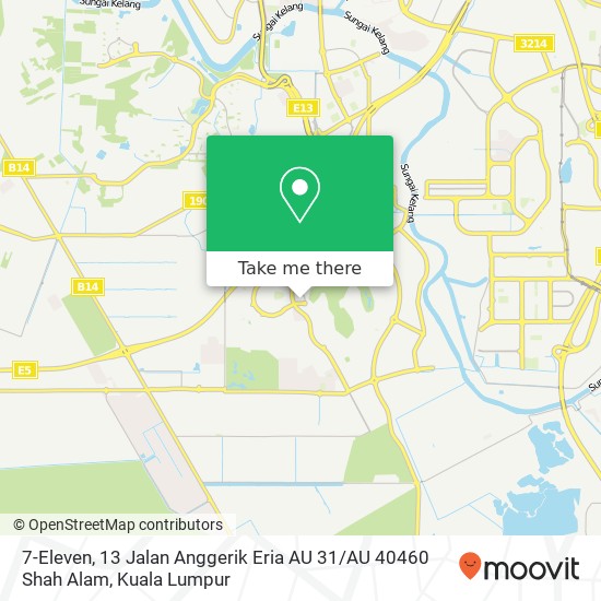 7-Eleven, 13 Jalan Anggerik Eria AU 31 / AU 40460 Shah Alam map