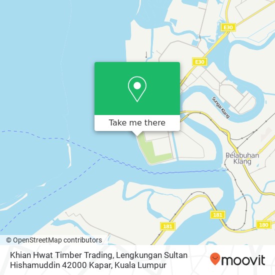 Peta Khian Hwat Timber Trading, Lengkungan Sultan Hishamuddin 42000 Kapar