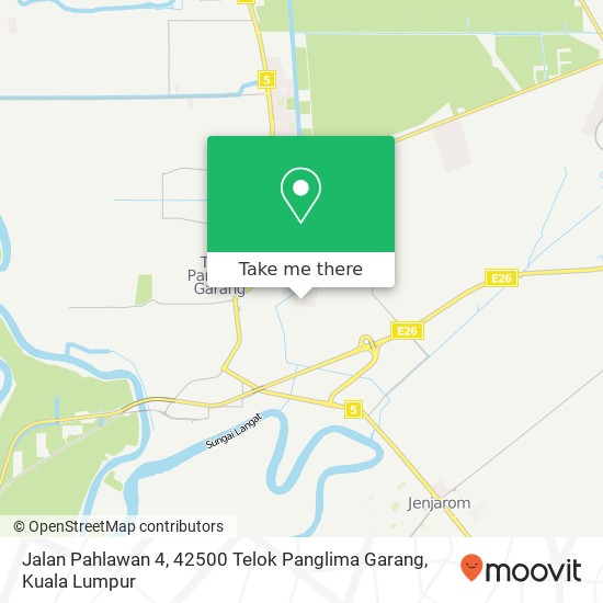 Peta Jalan Pahlawan 4, 42500 Telok Panglima Garang