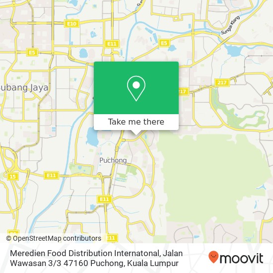 Meredien Food Distribution Internatonal, Jalan Wawasan 3 / 3 47160 Puchong map